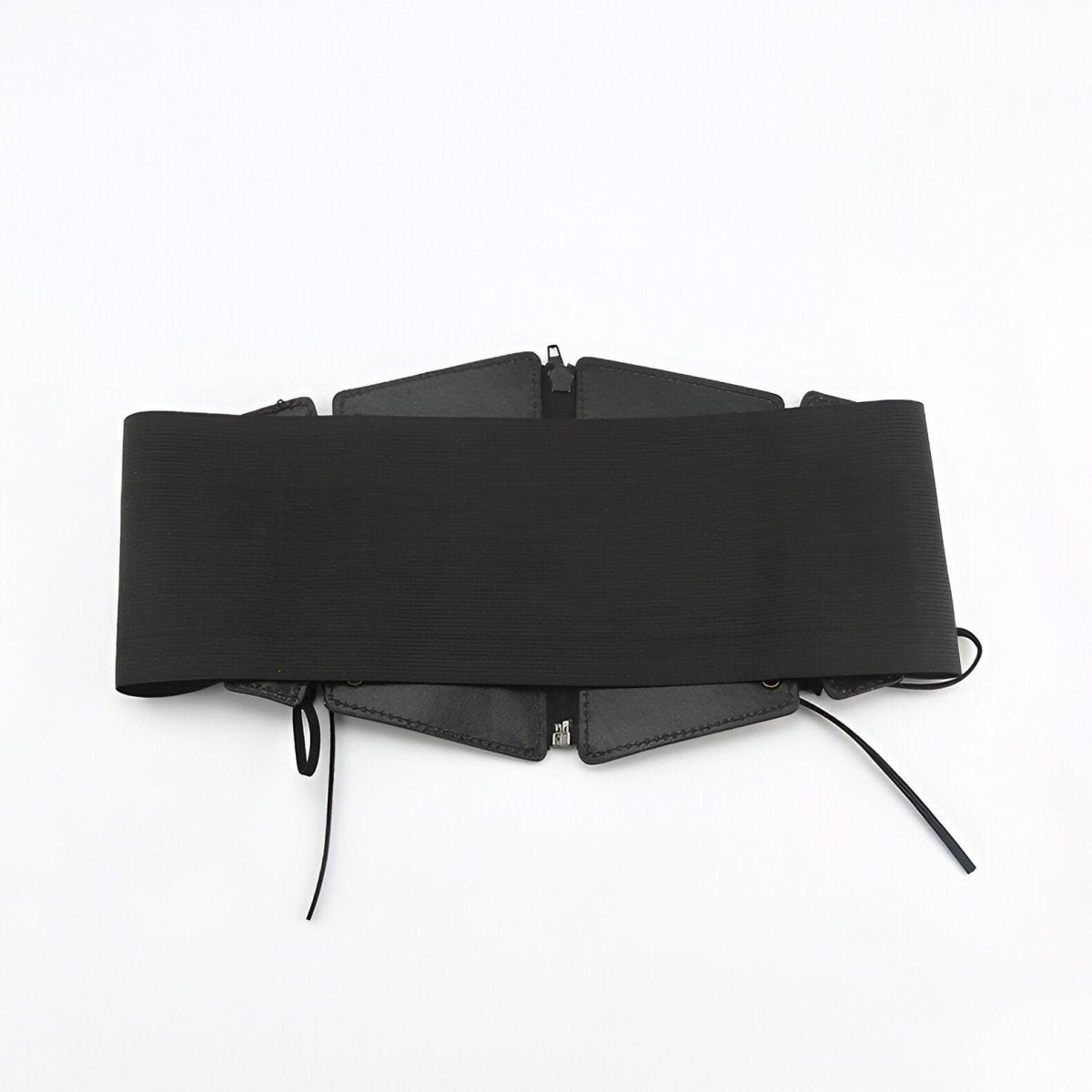 Ceinture corset à fermeture éclair et lacets sur les côtés, modèle Lexy - La Boutique de la Ceinture