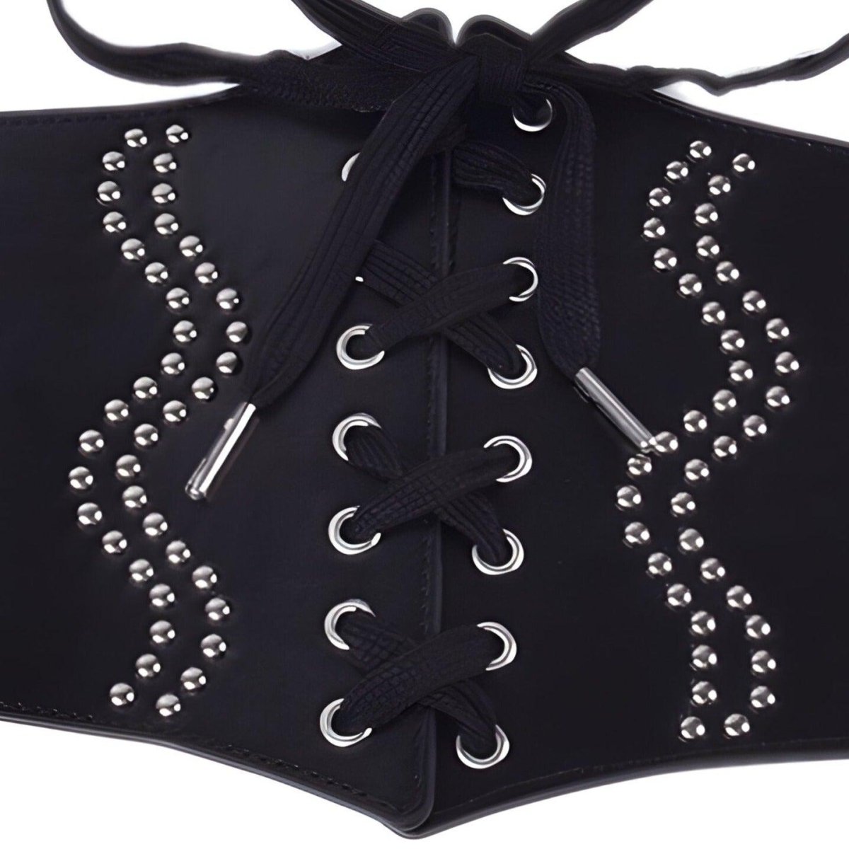 Ceinture corset à lacets avec perles, modèle Amy - La Boutique de la Ceinture
