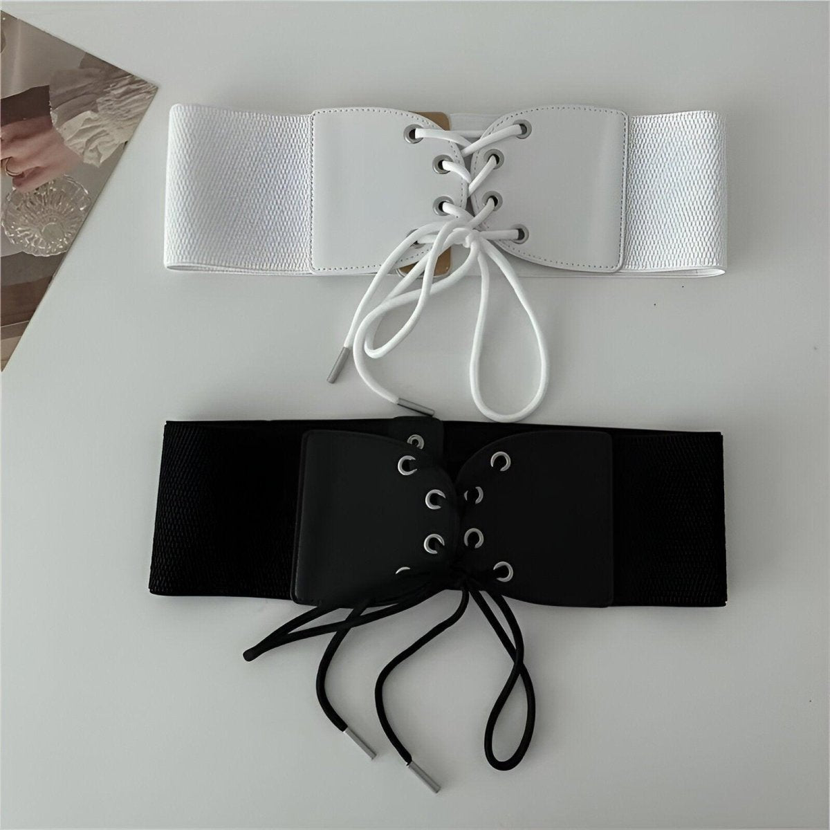Ceinture corset à lacets, modèle Ava - La Boutique de la Ceinture