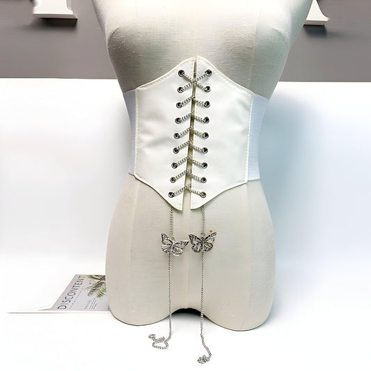 Ceinture corset avec chaîne papillons, modèle Molly - La Boutique de la Ceinture