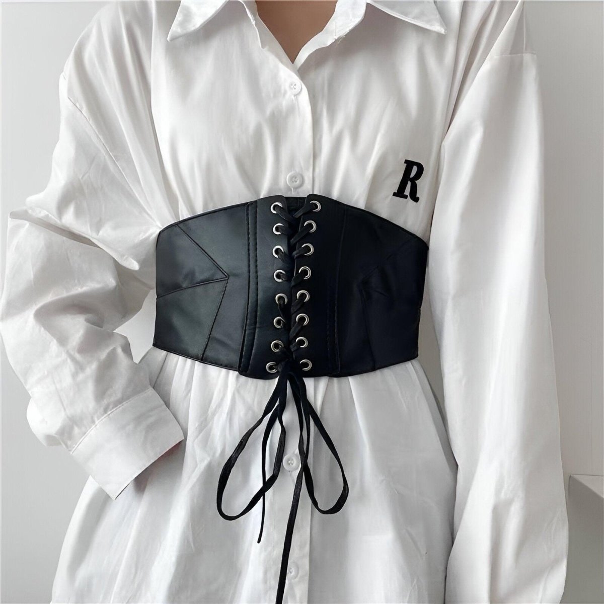 Ceinture corset large à lacets, modèle Sadie – La Boutique