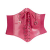 Ceinture corset rose avec chaînes en cœur, modèle Heidi - La Boutique de la Ceinture