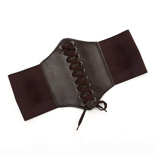 Ceinture corset unie à lacet, modèle Kayla - La Boutique de la Ceinture