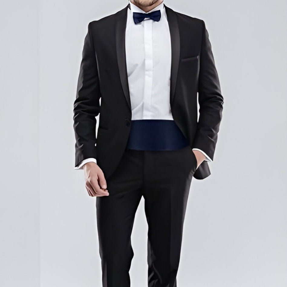 Ceinture de smoking en soie pour homme, modèle Charles