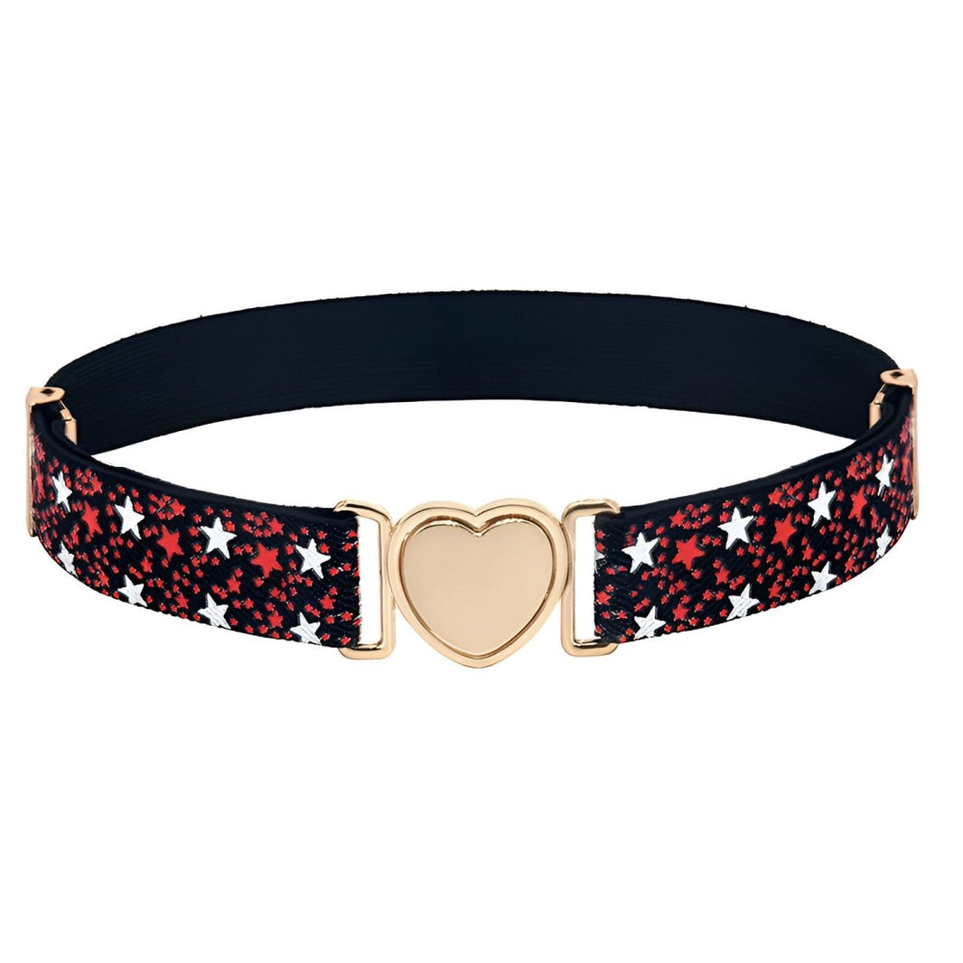 Ceinture Élastique Enfant Avec Boucle Cœur Mignonne – Style Tendance Et Confortable Pour Filles Et Garçons