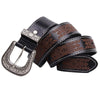 Ceinture en cuir gravée Western pour Femme ou Homme, modèle Injia - La Boutique de la Ceinture