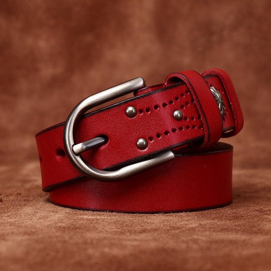 Ceinture en cuir pour femme, modèle Aditya - La Boutique de la Ceinture