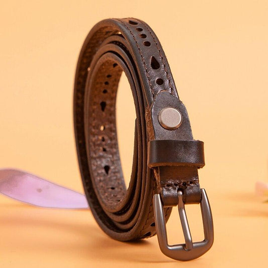 Ceinture en cuir pour femme, modèle Anei - La Boutique de la Ceinture