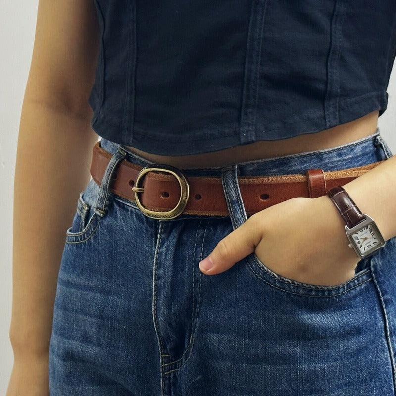 Ceinture en cuir pour femme, modèle Anjali - La Boutique de la Ceinture