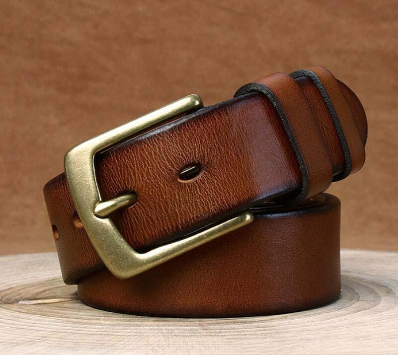 Ceinture en cuir marron fauve Cédric - Larg. 3 cm Ceinture en cuir marron fauve Cédric - Larg. 3 cm