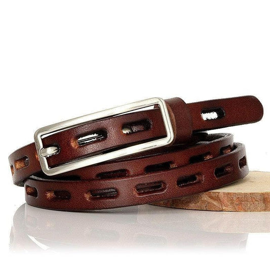 Ceinture en cuir pour femme, modèle Marekhi - La Boutique de la Ceinture