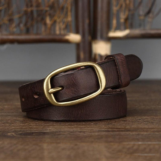 Ceinture en cuir pour femme, modèle Pibamen - La Boutique de la Ceinture