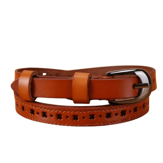 Ceinture en cuir pour femme, modèle Thania - La Boutique de la Ceinture