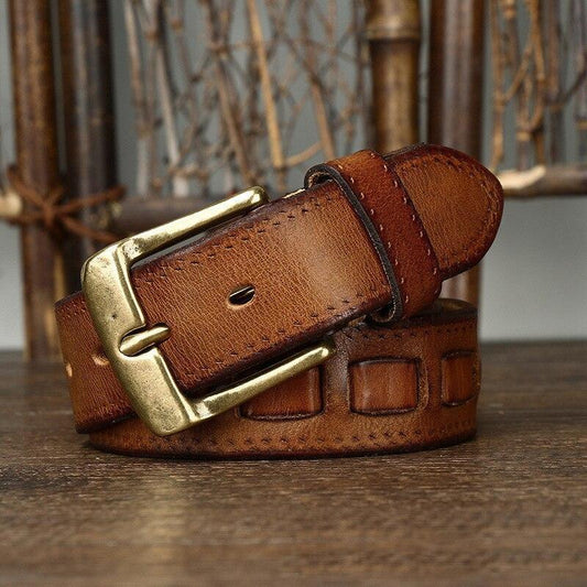 Ceinture en cuir pour femme ou homme, modèle Alfnia - La Boutique de la Ceinture