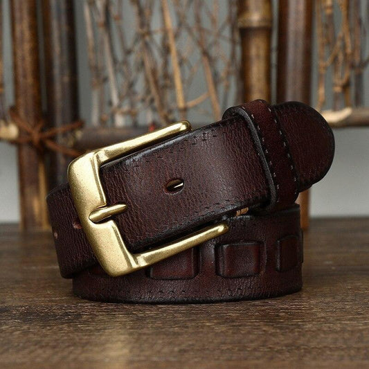 Ceinture en cuir pour femme ou homme, modèle Alfnia - La Boutique de la Ceinture