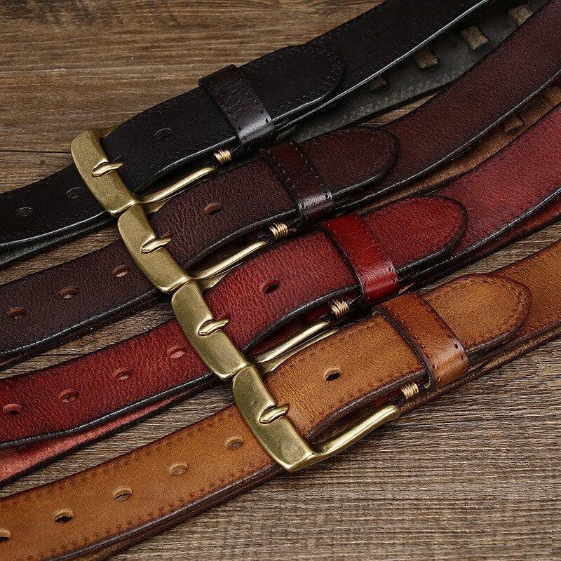 Ceinture en cuir pour femme ou homme, modèle Alfnia - La Boutique de la Ceinture