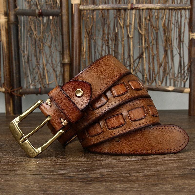 Ceinture en cuir pour femme ou homme, modèle Alfnia - La Boutique de la Ceinture