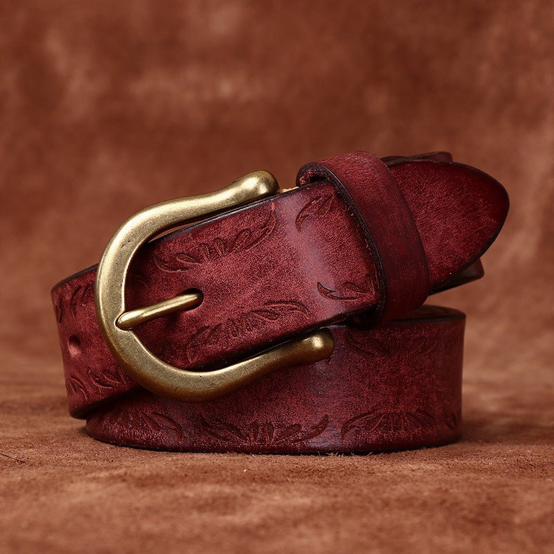 Ceinture en cuir pour femme ou homme, modèle Meera - La Boutique de la Ceinture