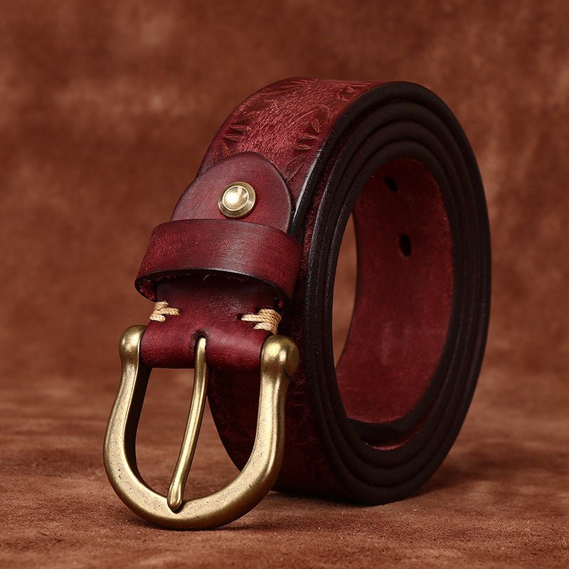 Ceinture en cuir pour femme ou homme, modèle Meera - La Boutique de la Ceinture