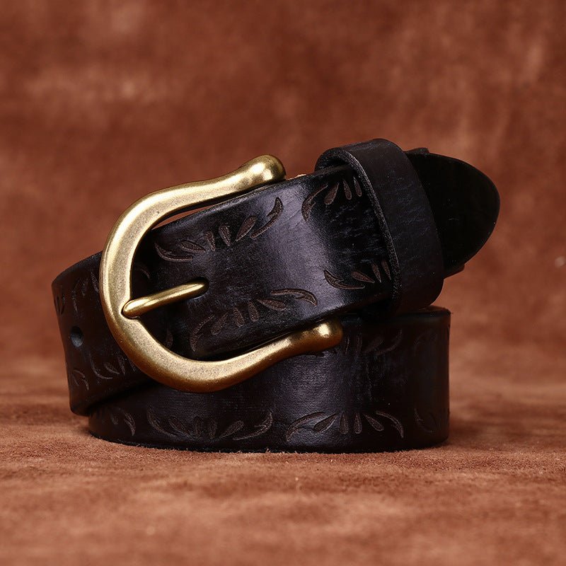 Ceinture en cuir pour femme ou homme, modèle Meera - La Boutique de la Ceinture