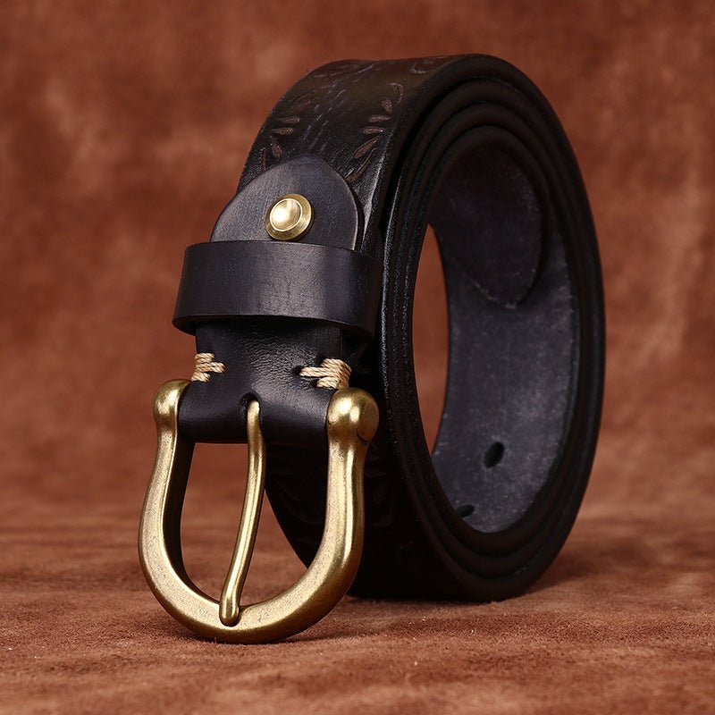 Ceinture en cuir pour femme ou homme, modèle Meera - La Boutique de la Ceinture