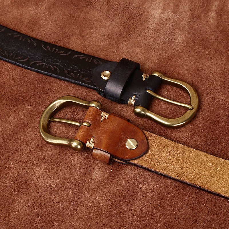 Ceinture en cuir pour femme ou homme, modèle Meera - La Boutique de la Ceinture