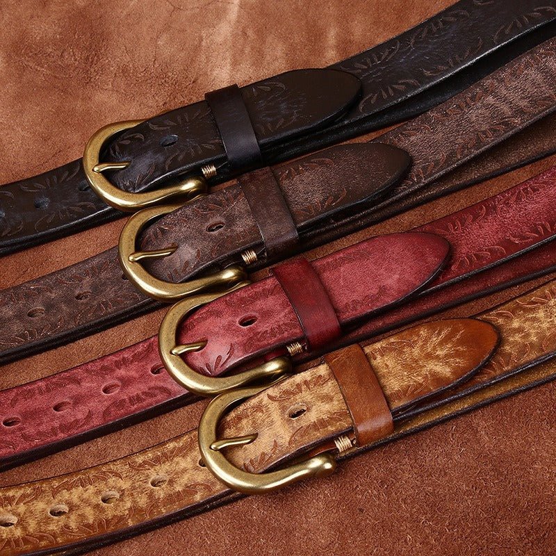 Ceinture en cuir pour femme ou homme, modèle Meera - La Boutique de la Ceinture