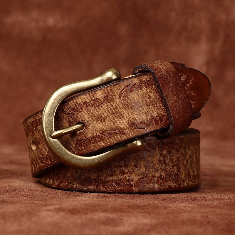 Ceinture en cuir pour femme ou homme, modèle Meera - La Boutique de la Ceinture