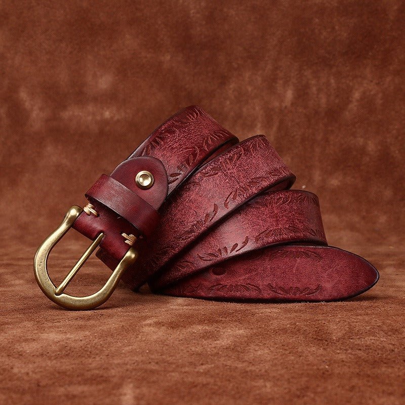 Ceinture en cuir pour femme ou homme, modèle Meera - La Boutique de la Ceinture