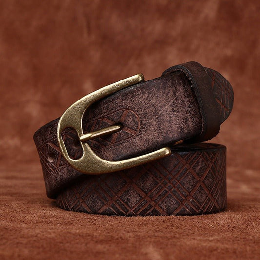 Ceinture en cuir pour femme ou homme, modèle Saanvi - La Boutique de la Ceinture