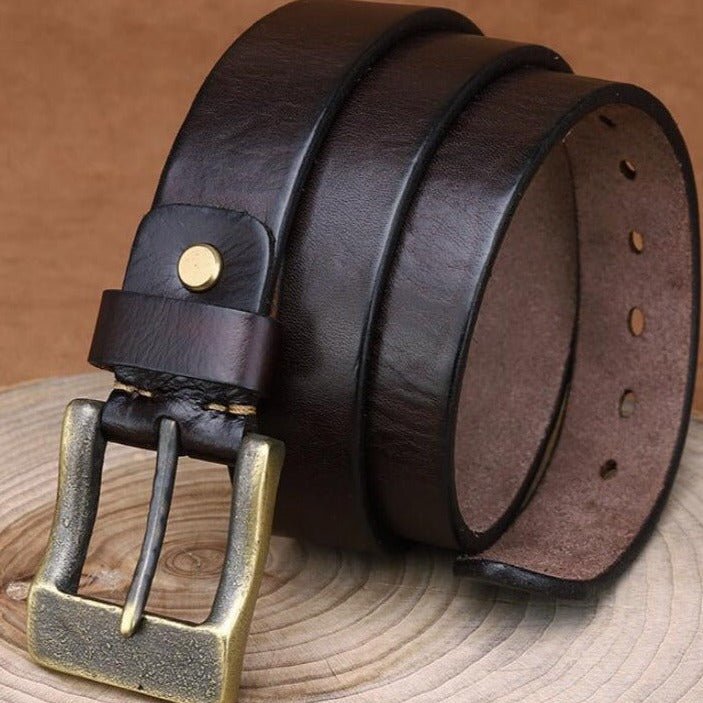 Ceinture en cuir pour homme, modèle Ramthia - La Boutique de la Ceinture