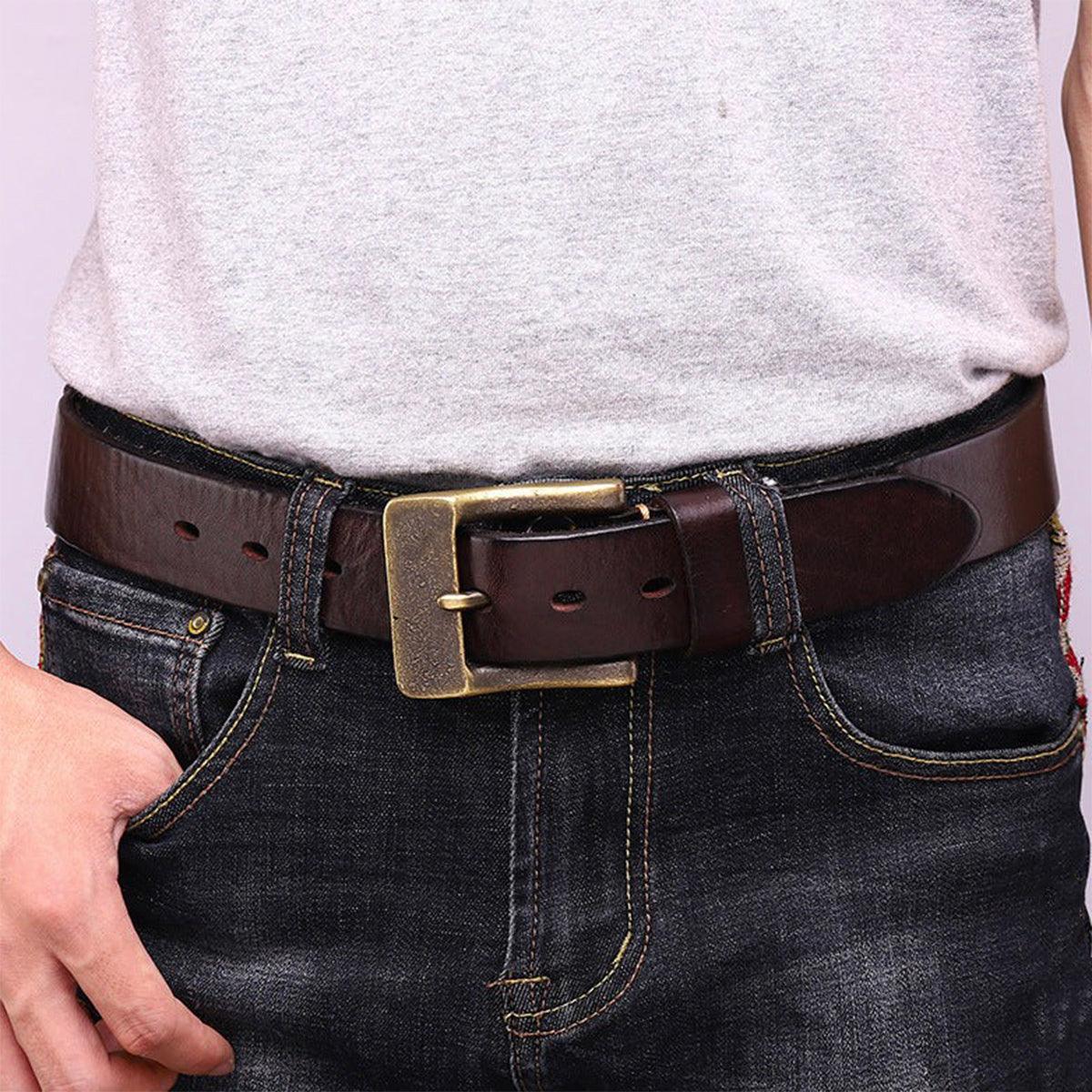 Ceinture en cuir pour homme, modèle Ramthia - La Boutique de la Ceinture