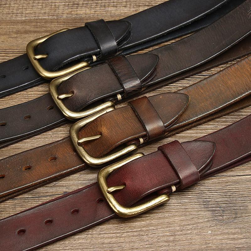 Ceinture en cuir pour homme, modèle Vijay - La Boutique de la Ceinture