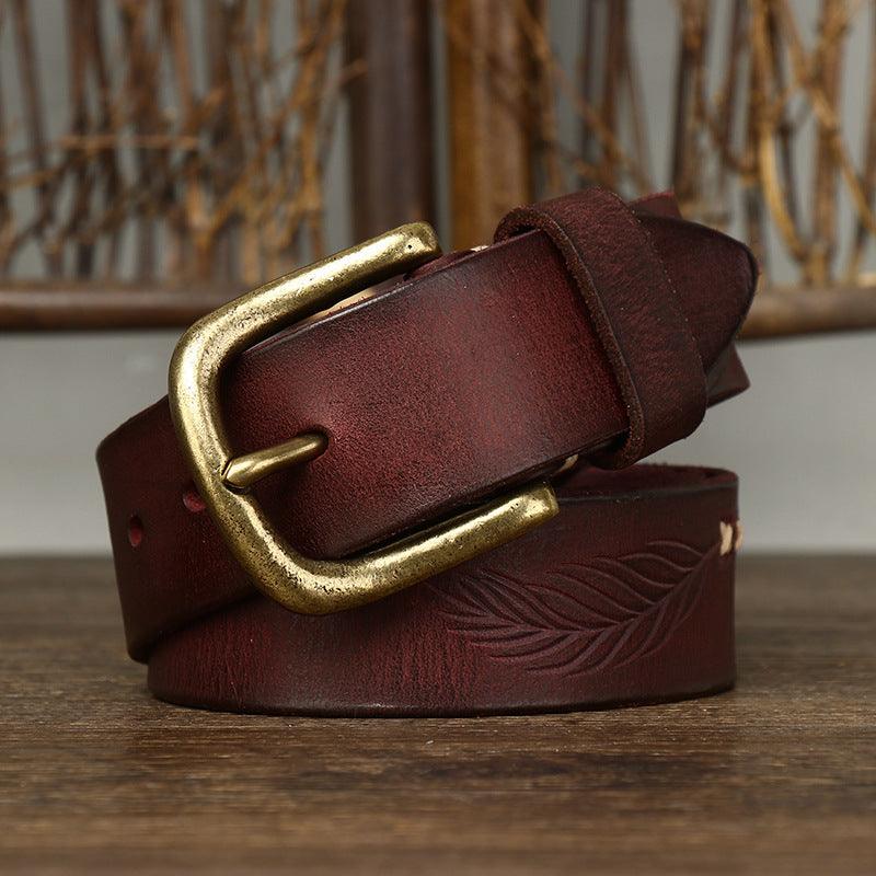 Ceinture en cuir pour homme, modèle Vijay - La Boutique de la Ceinture