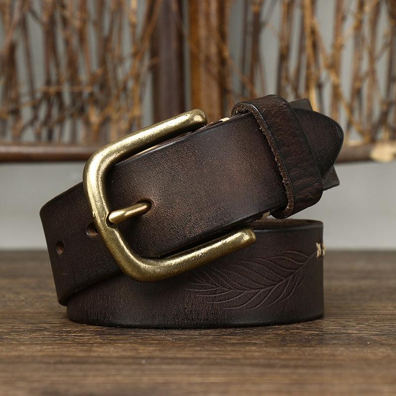 Ceinture en cuir pour homme, modèle Vijay - La Boutique de la Ceinture