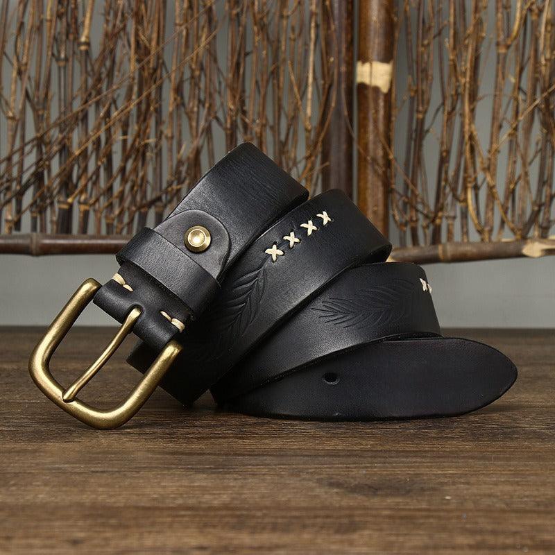 Ceinture en cuir pour homme, modèle Vijay - La Boutique de la Ceinture