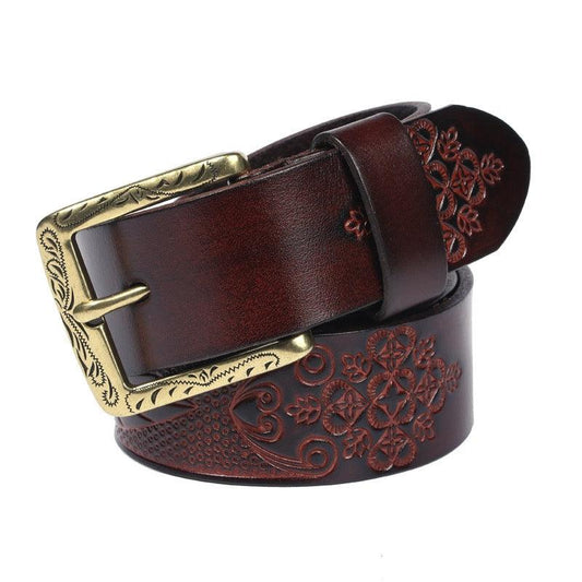 Ceinture en cuir, texturée Style Bohème pour Femme ou Homme, modèle Xioma - La Boutique de la Ceinture