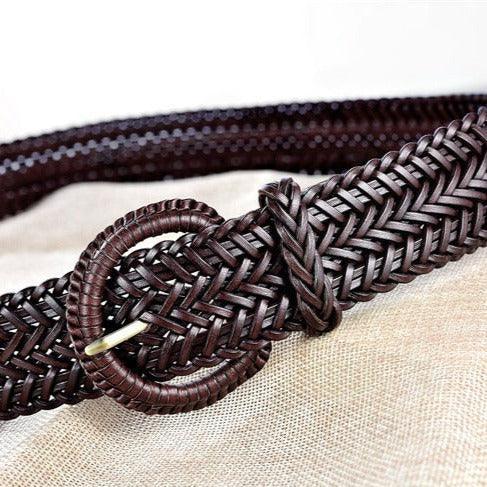 Ceinture en cuir tressé, modèle Emma - La Boutique de la Ceinture