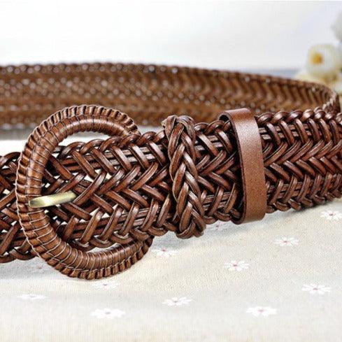 Ceinture en cuir tressé, modèle Emma – La Boutique de la