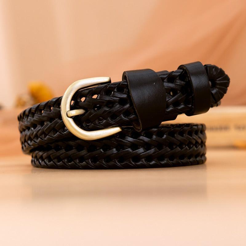 Ceinture Noire Magasin Ceinture Femme Ceinture En Cuir Tressé Pour