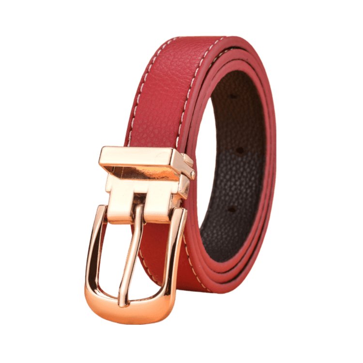 Ceinture Ajustable Pour Enfant En Cuir PU Noir - Pour Garçons Et Filles - Boucle à Pression, Longueur Réglable