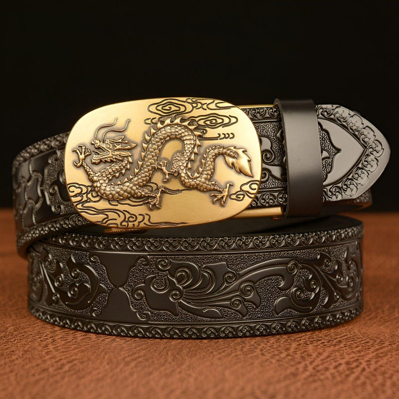 Ceinture Esprit Animal à motif dragon asiatique, modèle Kian