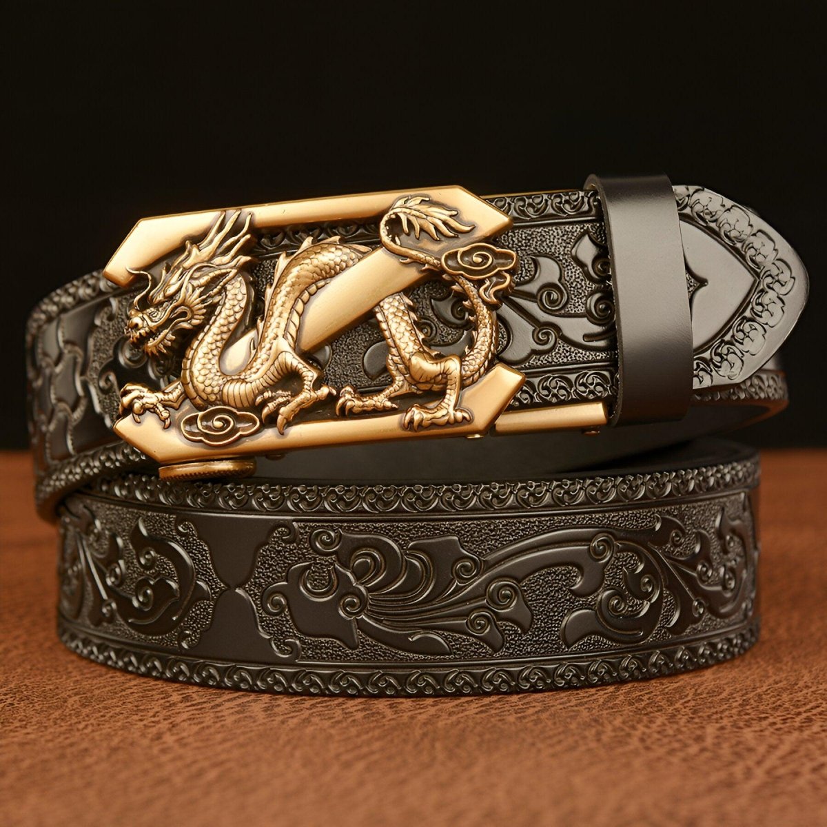 Ceinture Esprit Animal à motif Dragon avec lettre Z, modèle Tyler - La Boutique de la Ceinture