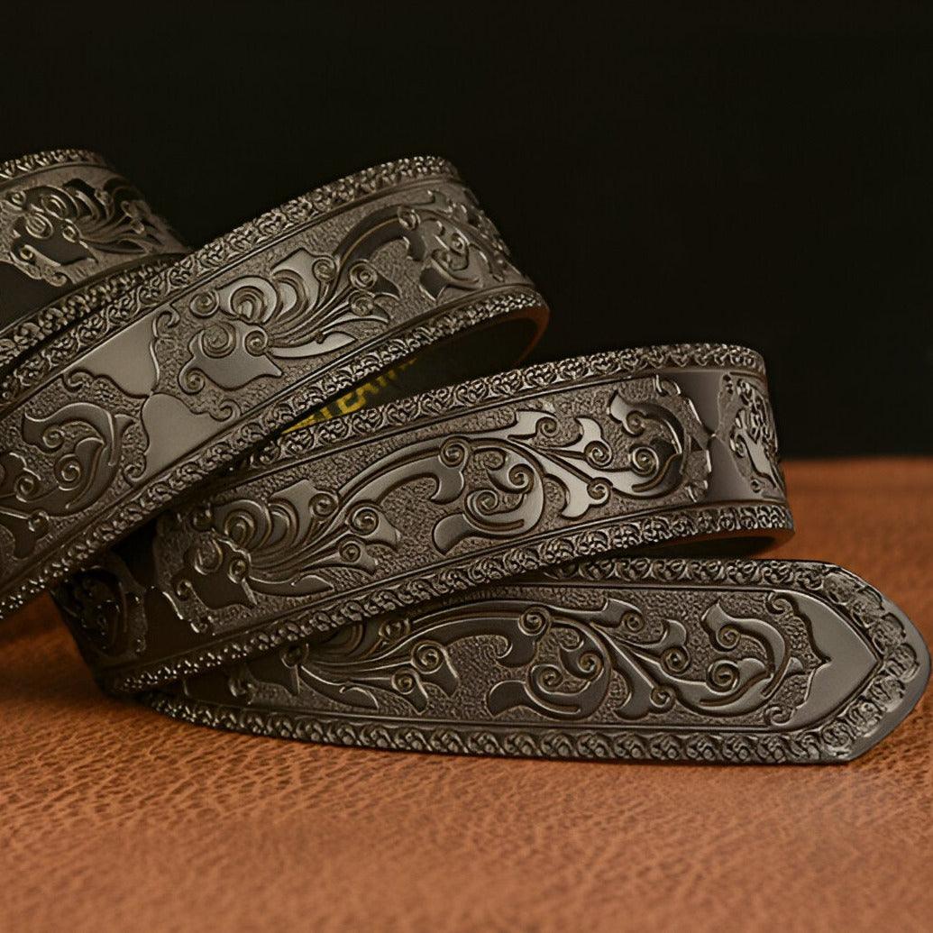 Ceinture Esprit Animal à motif Dragon avec lettre Z, modèle Tyler - La Boutique de la Ceinture