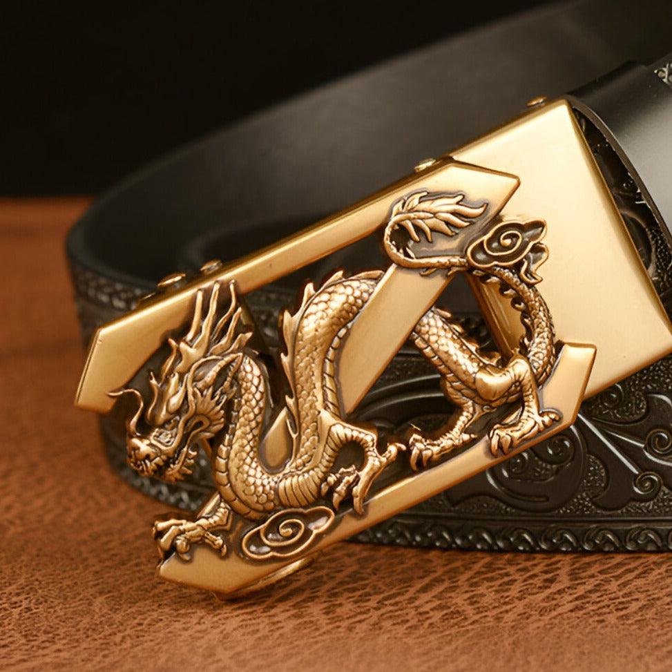 Ceinture Esprit Animal à motif Dragon avec lettre Z, modèle Tyler - La Boutique de la Ceinture