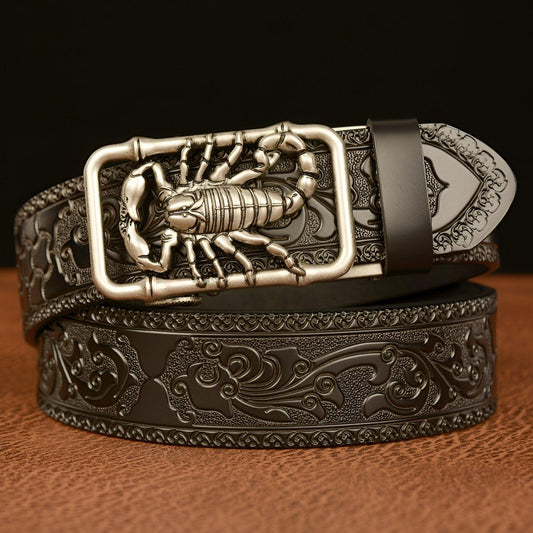 Ceinture Esprit Animal à motif scorpion, modèle Walker - La Boutique de la Ceinture