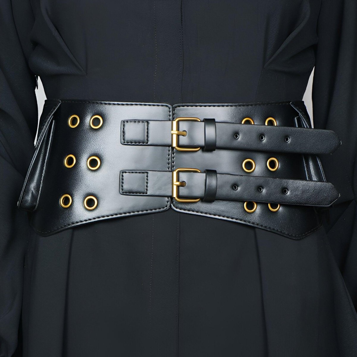 Ceinture Extra Large XXL à double boucles, avec poche, modèle Solenn