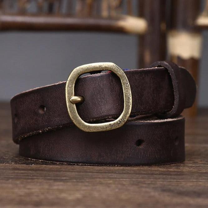 Ceinture fine en cuir pour femme, modèle Arria - La Boutique de la Ceinture