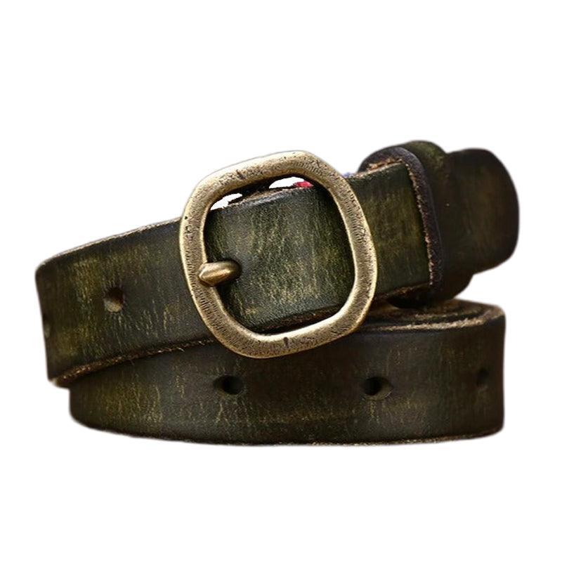 Ceinture fine en cuir pour femme, modèle Arria - La Boutique de la Ceinture