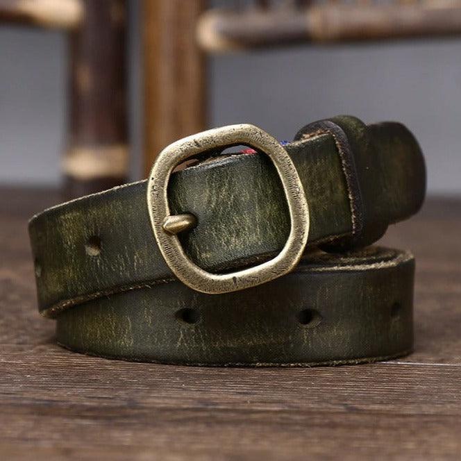 Ceinture fine en cuir pour femme, modèle Arria - La Boutique de la Ceinture